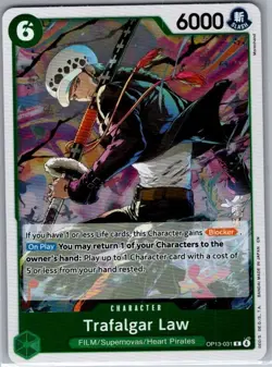 Trafalgar Law OP13-031 English Carrying On His Will - One Piece Card - NM - Image 1