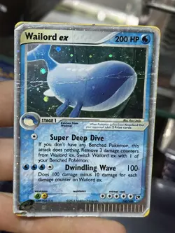 #3 DAMAGED RESURFACED CARD Wailord ex 100/100 EX Sandstorm 2003 Pokemon Card TCG - Image 4