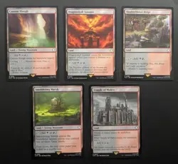 MTG Magic Set of 5 Fallout Rakdos Dual Lands Commander Staples Black Red Mana - Image 1