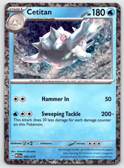 Cetitan 005/015 McDonald's Collection 2023 Holo Promo Pokemon MP - Image 1