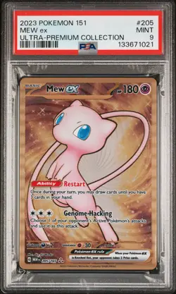 Mew EX 205/165 151 Ultra-premium Collection Pokemon PSA 9 Metal - Image 1