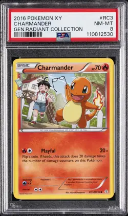 2016 POKEMON XY GENERATIONS RADIANT COLLECTION #RC3 CHARMANDER PSA 8 - Image 1