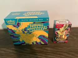 SEALED Pokemon Ascended Heroes ETB (has tiny tear) And Booster Bundle Package - Image 2