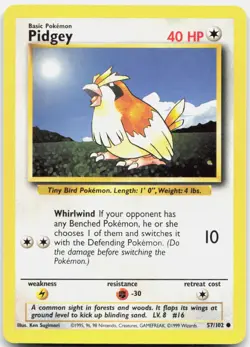 Pidgey Common Base Set 057/102 NM - Image 1