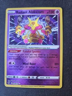 Radiant Alakazam 059/195 Silver Tempest Pokemon NM - Image 1