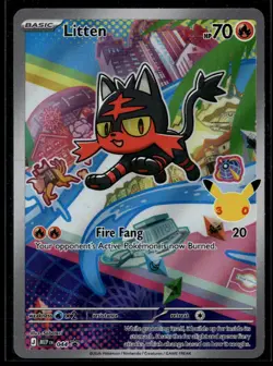 Litten MEP Black Star Promos 044/10 NM Holofoil First Partner Collection - Image 1