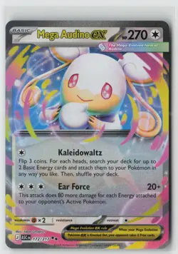 Mega Audino ex Holo Double Rare ME: Ascended Heroes 172/217 NM - Image 1