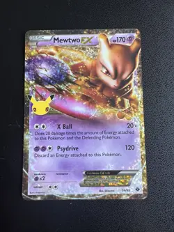 Pokemon Mewtwo EX Celebrations 25th Anniversary Card 54/99 - Image 1