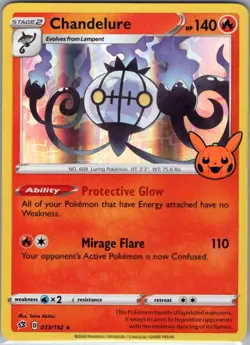 Chandelure 033/192 Holo Trick or Trade BOOster Bundle - Pokemon Card - NM - Image 1