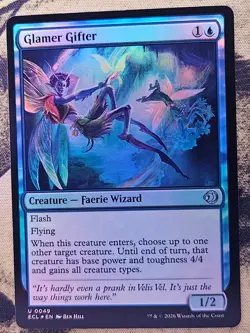 Glamer Gifter 49 Uncommon Lorwyn Eclipsed Magic: The Gathering Foil Near Mint - Image 1