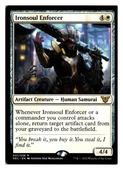 Ironsoul Enforcer 7 R Commander: Kamigawa: Neon Dynasty NM - Image 1