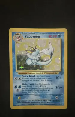 Pokemon TCG Vaporeon Jungle 12/64 Holo 1999-2000 Wizards Base Set Copyright Holo - Image 1