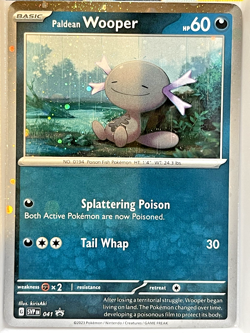 PALDEAN WOOPER SV041 Scarlet & Violet Black Star Promo Cosmo Holo Pokemon TCG - Image 1