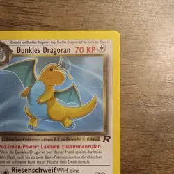 #22 Dunkles Dragoran German Language #22/82 Team Rocket Set Regular Pokemon TCG - Image 3
