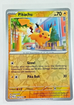 Pikachu 62/193 Paldea Evolved Reverse Holo Pokemon Card 2023 - Image 1