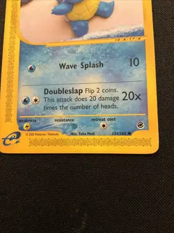 POKEMON SQUIRTLE 131/165 EXPEDITION BASE SET REGULAR COMMON 50HP BASIC 2002 - Image 3