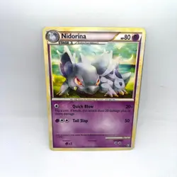 Nidorina 45/102 Uncommon HGSS Triumphant Pokemon Lightly Played - Image 1