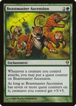 1x Beastmaster Ascension - Zendikar - NM - German - OOP MTG - Image 3
