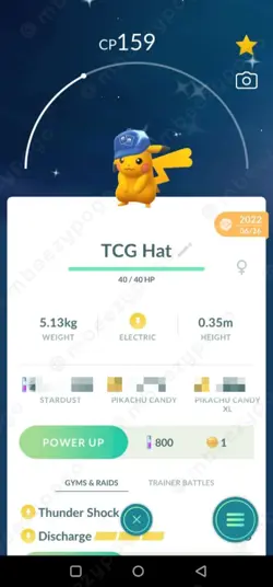 ✨ RARE Shiny Costume Pikachu TCG Hat✨ Pokemon Go TRDE FAST - Image 1