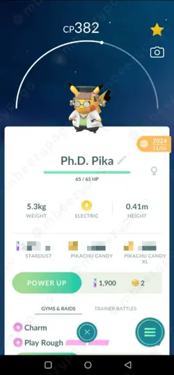 ✨ RARE Ph.D. Pikachu✨Pokemon Go TRDE FAST - Image 1
