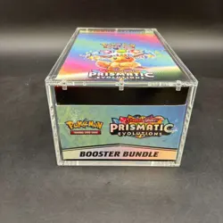 Pokemon TCG S&V Prismatic Evolutions Booster Bundle Display Case w/Acrylic Case - Image 1