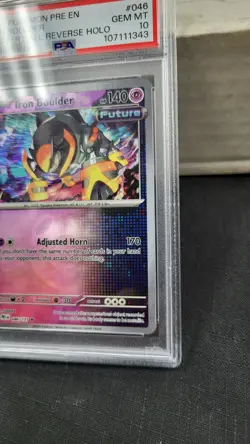 2025 IRON BOULDER MASTER BALL REVERSE HOLO PRISMATIC EVOLUTIONS POKEMON PSA 10 - Image 3