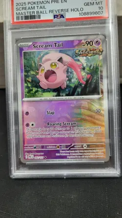 2025 SCREAM TAIL MASTER BALL REVERSE HOLO PRISMATIC EVOLUTIONS POKEMON PSA 10 42 - Image 5