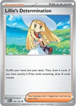 4x Lillie's Determination 119/132 - Mega Evolutio - Pokemon Trainer Playset - NM - Image 1