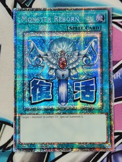 YUGIOH RA05-EN108 Monster Reborn Starlight Rare STAMPED 1ST EDITION - Image 1