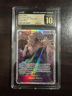 CGC Pristine 10 One Piece TCG OP08-074 SR Black Maria - Image 1