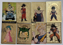 Dragon Ball Z DBZ Gold Foil (7) & Holo Card (1) Lot - 1996 1998 1999 - JPP/Amada - Image 1
