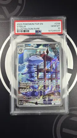 PSA 10 Steelix Illustration Rare 208/182 Paradox Rift English 2023 Pokemon Card - Image 2