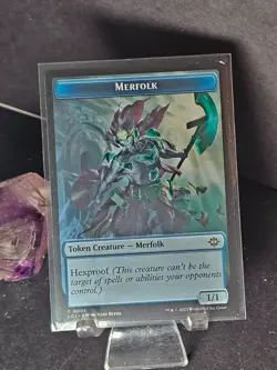 MTG Merfolk Token 0005 Lost Caverns of Ixalan LCI Hexproof Creature Julio Reyna - Image 1