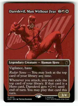 Daredevil, Man Without Fear (Borderless) (0372) 372 Rare MTG MSH NM - Image 2