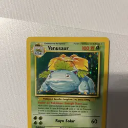 Pokemon Venusaur Holo Rare 15/102 Base Set Spanish 1999 - decent condition - Image 4
