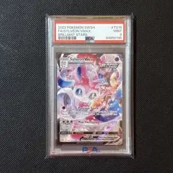 2022 Pokemon SWSH Brilliant Stars #TG15 Full Art Sylveon VMAX PSA 9 Mint - Image 1