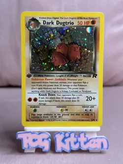 Dark Dugtrio 6/82 1st Edition Holo Team Rocket Pokemon LP TCGKITTEN - Image 1