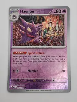 #093/165 Haunter Reverse Holo Uncommon - Pokemon Scarlet & Violet 151 English NM - Image 1