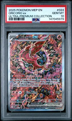 2025 POKEMON MEP EN-ME BLACK STAR PROMO #024 ORICORIO EX PSA 10 - Image 1