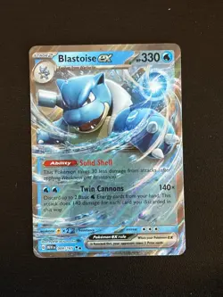 Blastoise ex 009/165 Double Rare 151 Pokemon Holo Lightly Played - Image 1