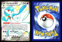 GARDEVOIR EX 217/091 SHINY ULTRA RARE PALDEAN FATES POKEMON NM - Image 3