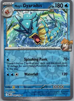 Misty's Gyarados 049/182 Rare Destined Rivals Pokemon Reverse Holo Near Mint - Image 1