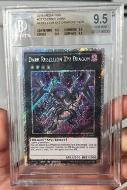 2015 Yu-Gi-Oh Mega Tins Limited CT12-EN002 Dark Rebellion XYZ Dragon BGS 9.5 Gem - Image 1