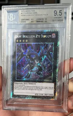 2015 Yu-Gi-Oh Mega Tins Limited CT12-EN002 Dark Rebellion XYZ Dragon BGS 9.5 Gem - Image 2