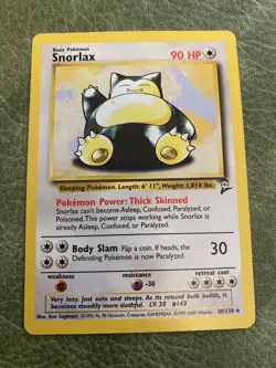 Pokemon Snorlax Base Set 2 Card 30/130 Pokemon TCG - Image 1