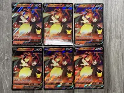 X6 Pokemon JUMBO Card Lot Lance’s Charizard V Card SWSH133- Celebrations - Image 1