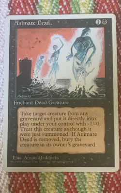 MTG Animate Dead Alternate 4th Edition Regular Uncommon - Image 1