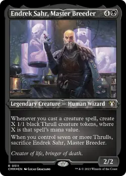 Endrek Sahr, Master Breeder (Foil Etched) [Commander Masters] Lightly Played Foi - Image 1