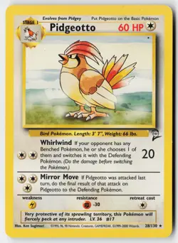 Pokemon Pidgeotto - 28/130 - Rare Base Set 2 MP - Image 1