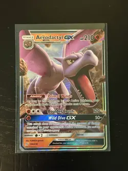 Aerodactyl GX Ultra Rare S&M Unified Minds 106/236 Pokemon TCG English Holo NM/M - Image 1